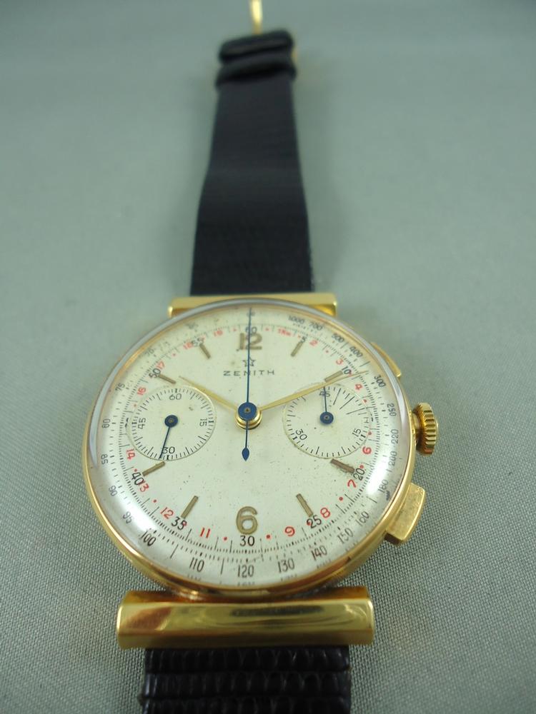Zenith Chrono or jaune, deux compteurs