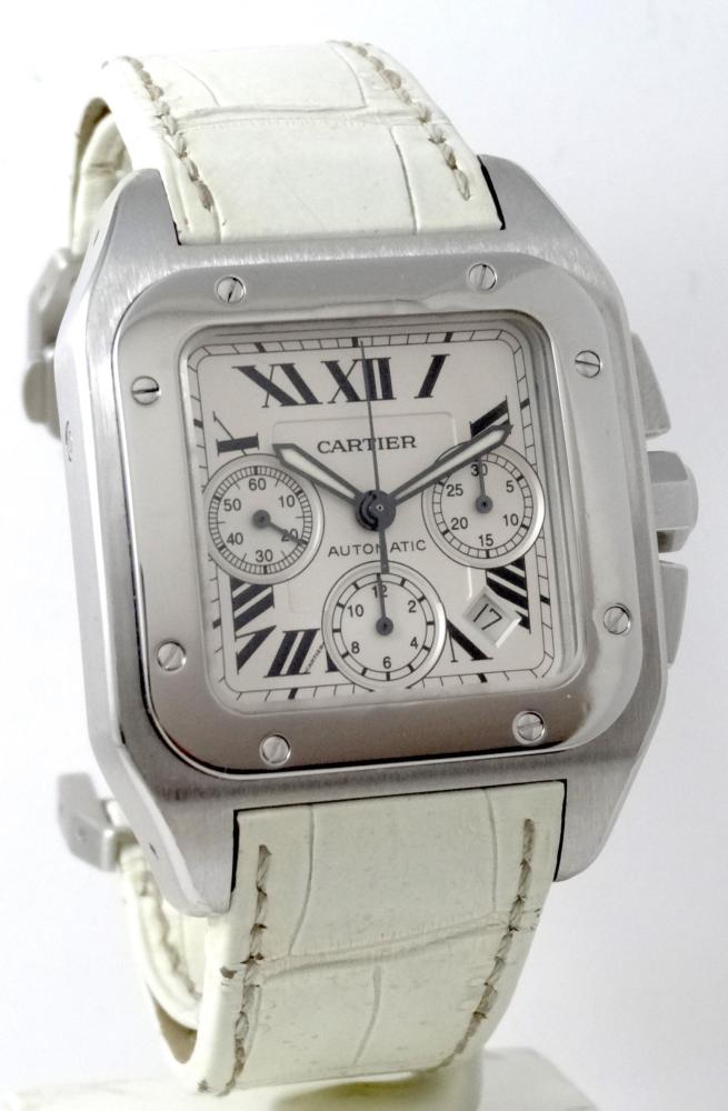 Cartier Santos 100 Xl Chronograph Boite & Papiers comme neuve
