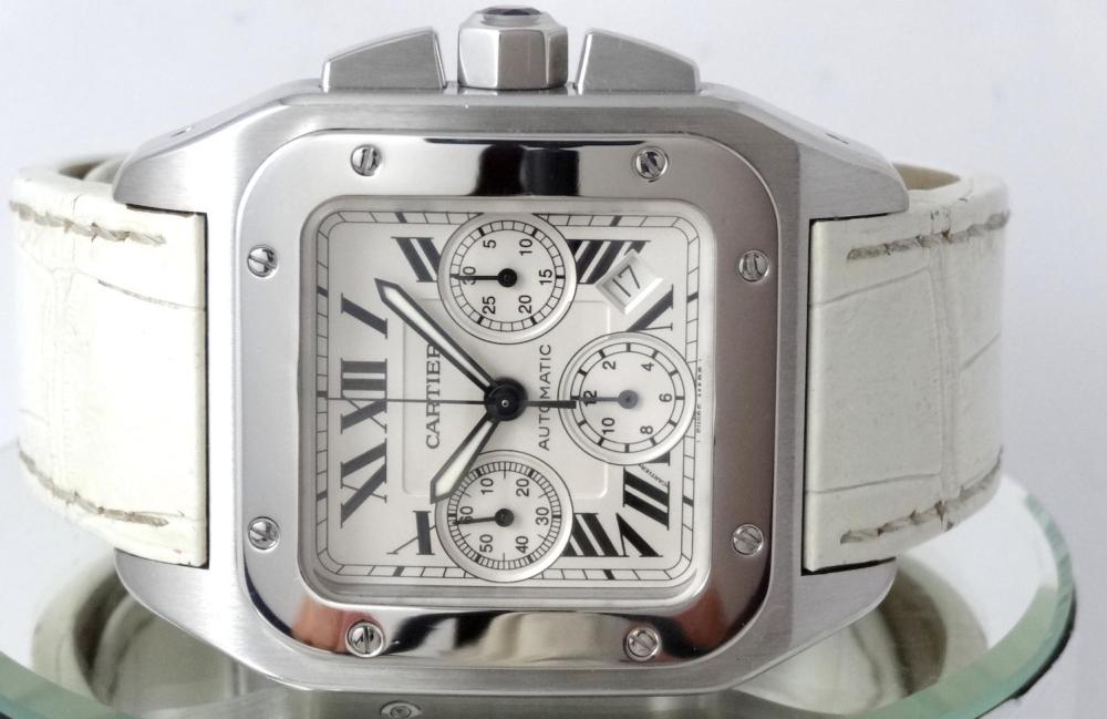 Cartier Santos 100 Xl Chronograph Boite & Papiers comme neuve