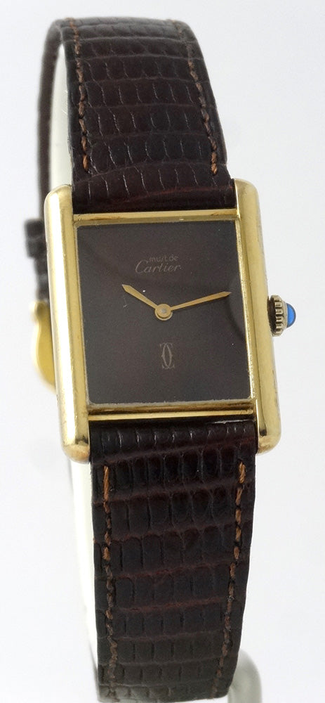 Cartier Tank Vermeil Cadran Chocolat