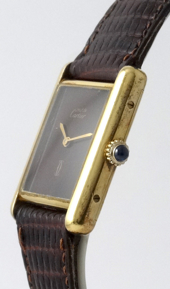 Cartier Tank Vermeil Cadran Chocolat