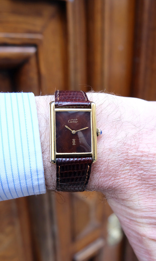 Cartier Tank Vermeil Cadran Chocolat