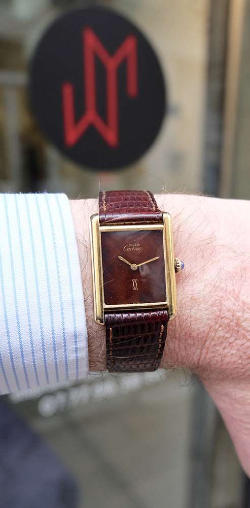 Cartier Tank Vermeil Cadran Chocolat
