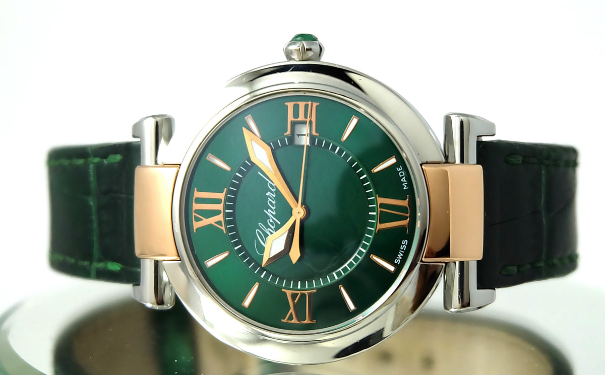 Chopard Impérial or rose & acier cadran vert Emeraude Référence 388532-6006