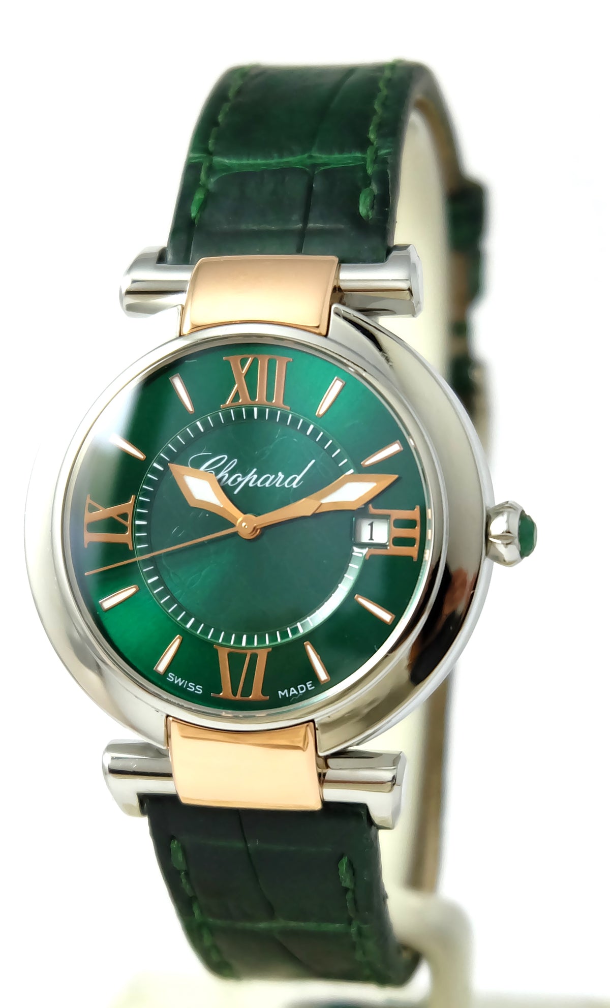 Chopard Impérial or rose & acier cadran vert Emeraude Référence 388532-6006
