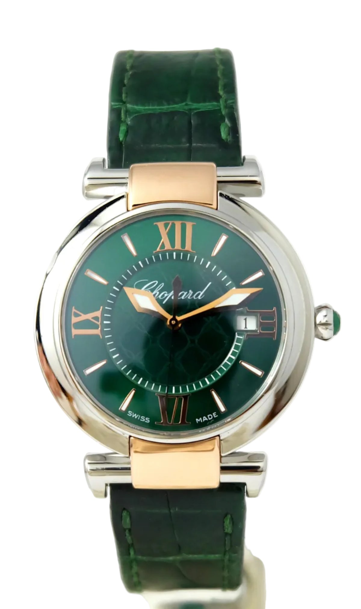 Chopard Impérial or rose & acier cadran vert Emeraude Référence 388532-6006