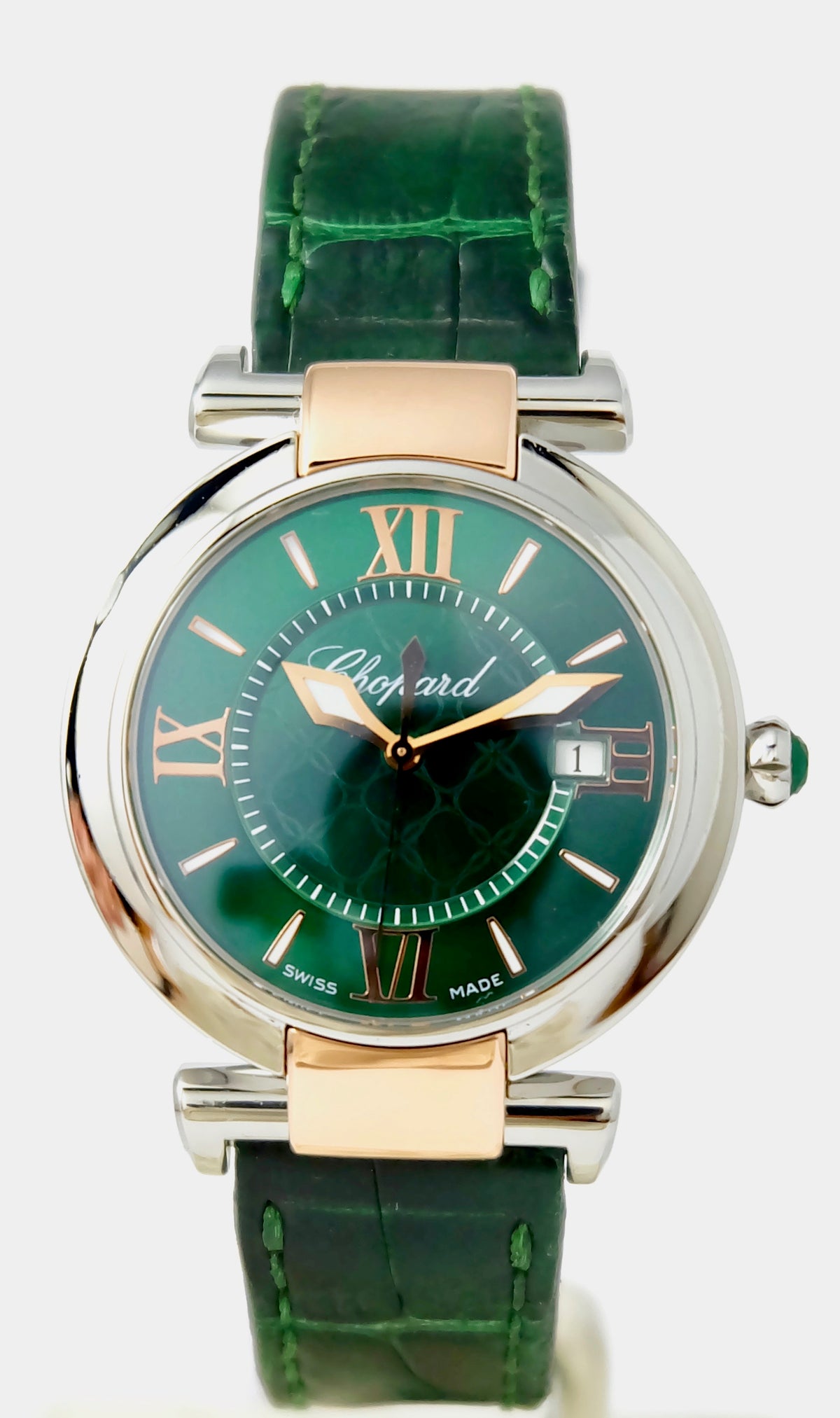 Chopard Impérial or rose & acier cadran vert Emeraude Référence 388532-6006