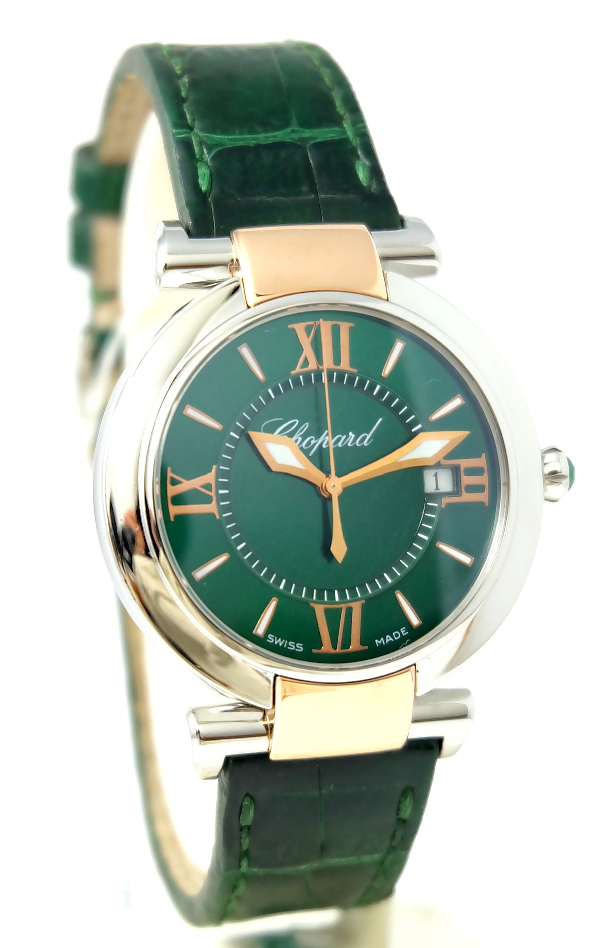Chopard Impérial or rose & acier cadran vert Emeraude Référence 388532-6006