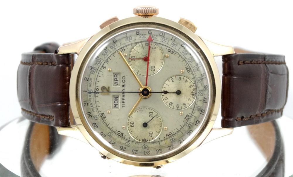 Tiffany By Mathey Tissot Chrono or rose Triple Quantième