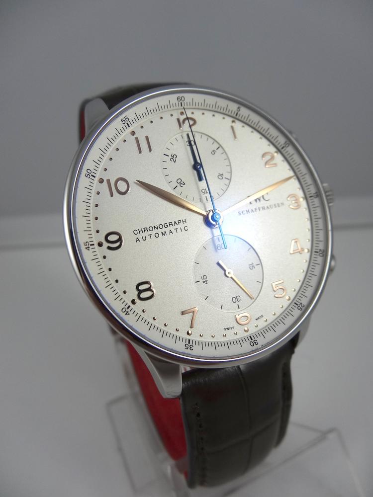 IWC Portugaise cadran crème index Or rose Papiers Révisions 2011