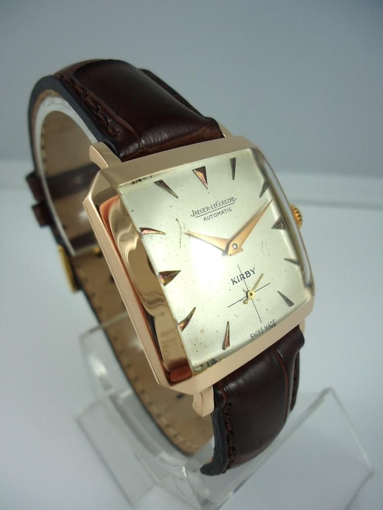 Jaeger lecoultre automatique taille coussin or rose