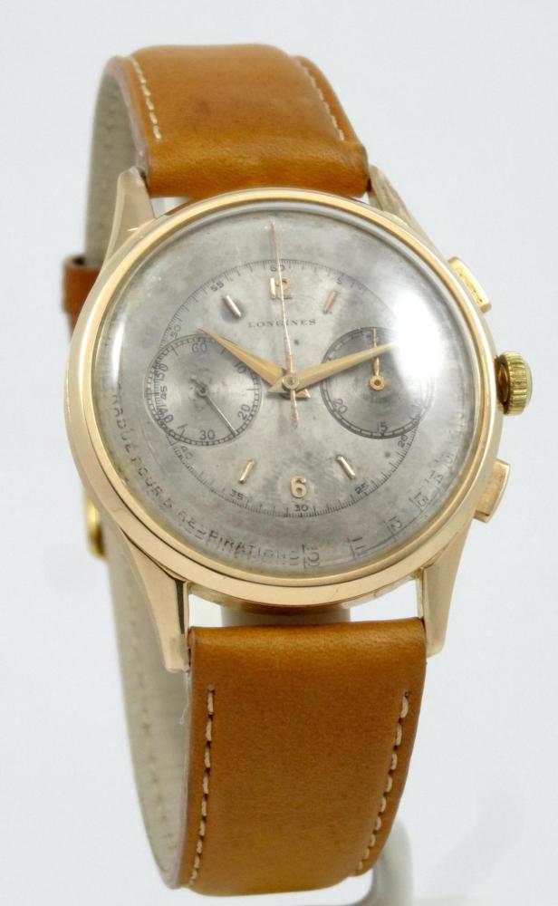 Longines Chrono Médicale Fly-Back 13ZN or rose 38mm