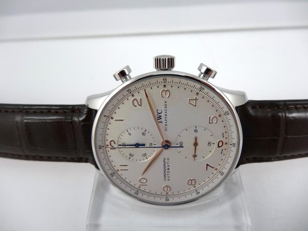 IWC Portugaise cadran crème index Or rose Papiers Révisions 2011