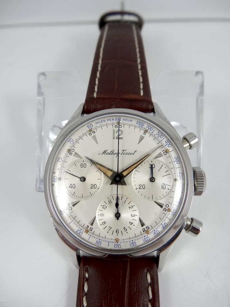Mathey Tissot Chrono Cadran Blanc 3 compteurs