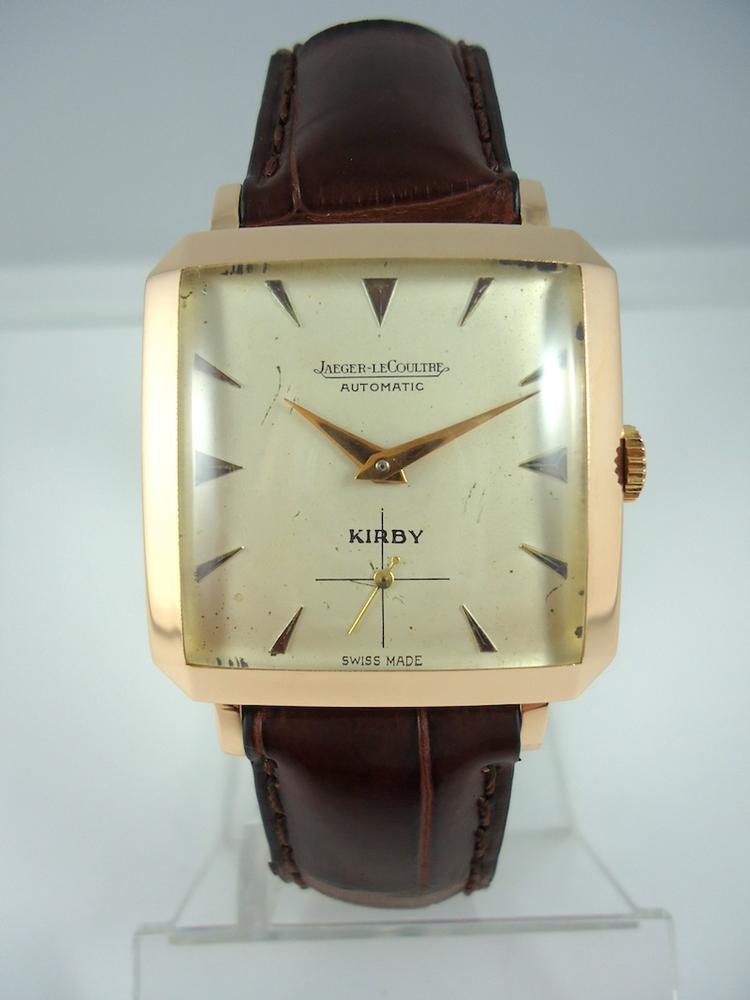 Jaeger lecoultre automatique taille coussin or rose