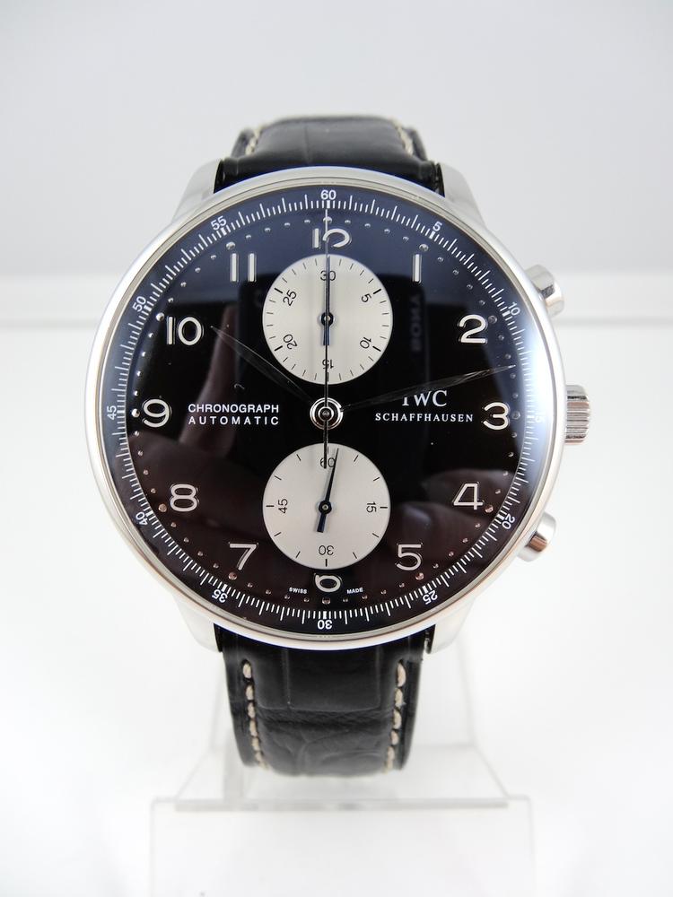 Portugaise "Zimmer'' Chronographe Acier/Cuir Réf.IW371401