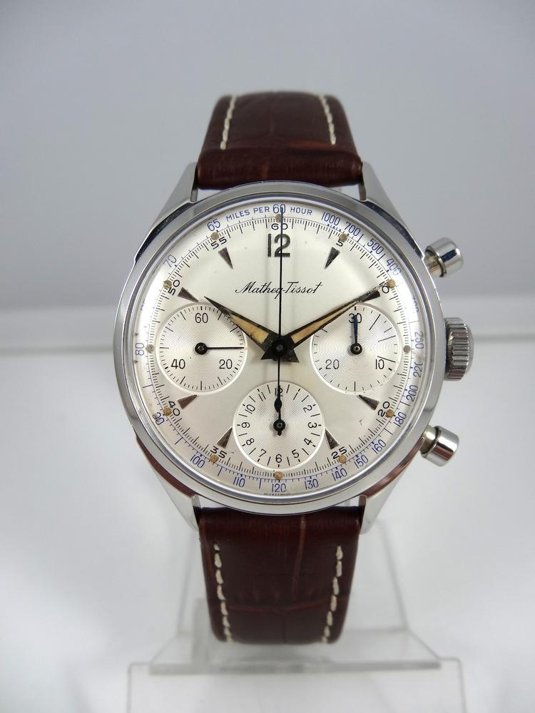 Mathey Tissot Chrono Cadran Blanc 3 compteurs