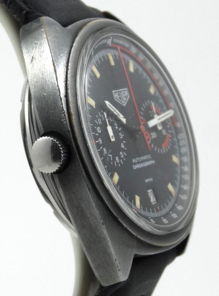 Heuer Monza Réf 110.501 première Edition PVD Noir Circa 1976