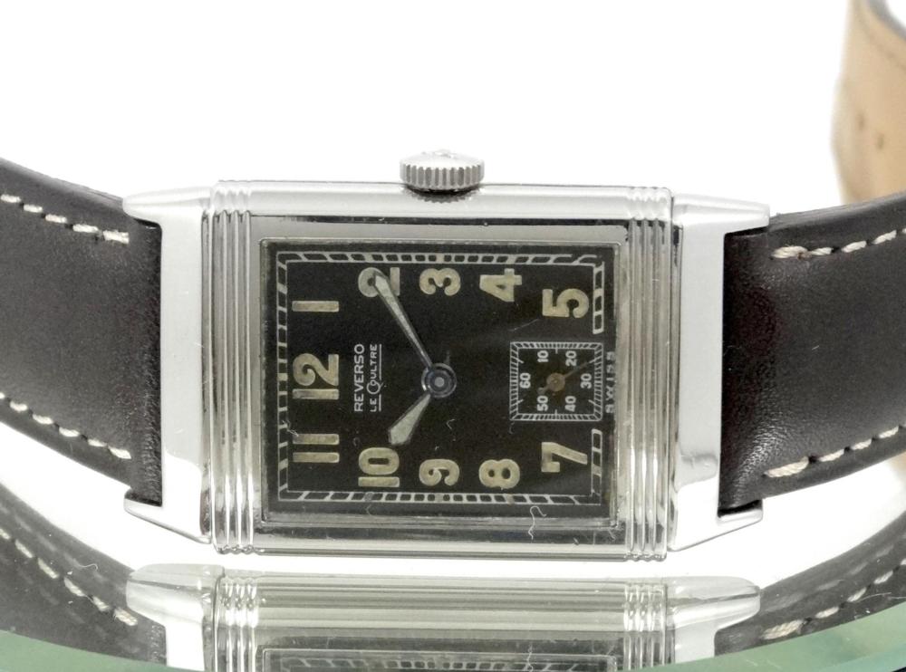Jaeger-LeCoultre Reverso Cadran Noir Circa 1940 Art Deco