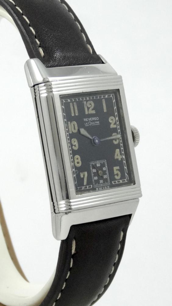 Jaeger-LeCoultre Reverso Cadran Noir Circa 1940 Art Deco