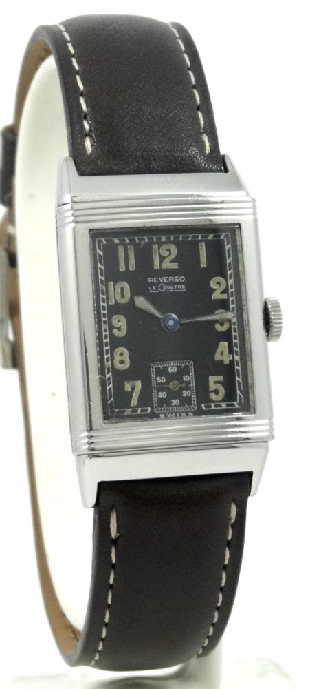 Jaeger-LeCoultre Reverso Cadran Noir Circa 1940 Art Deco