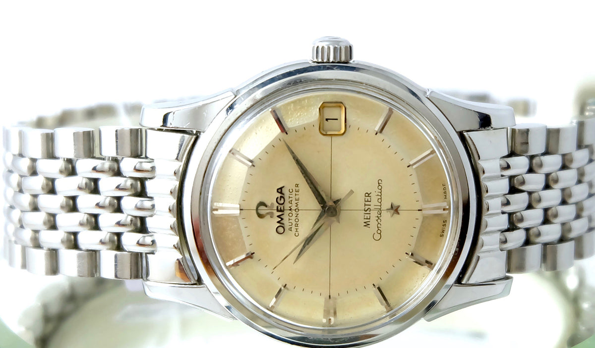 Omega constellation Pie Pan Cross Hair Meister Réf 14393