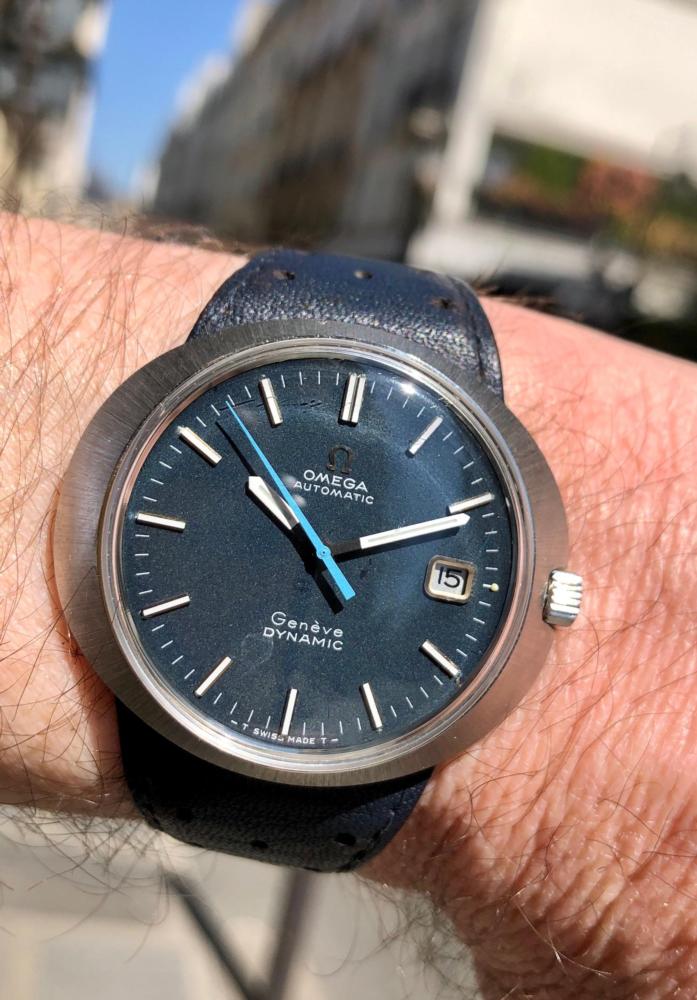 Omega Dynamic automatique cadran Bleu Jamais polie