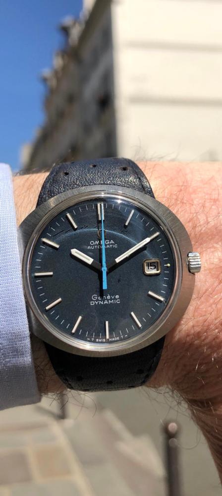 Omega Dynamic automatique cadran Bleu Jamais polie
