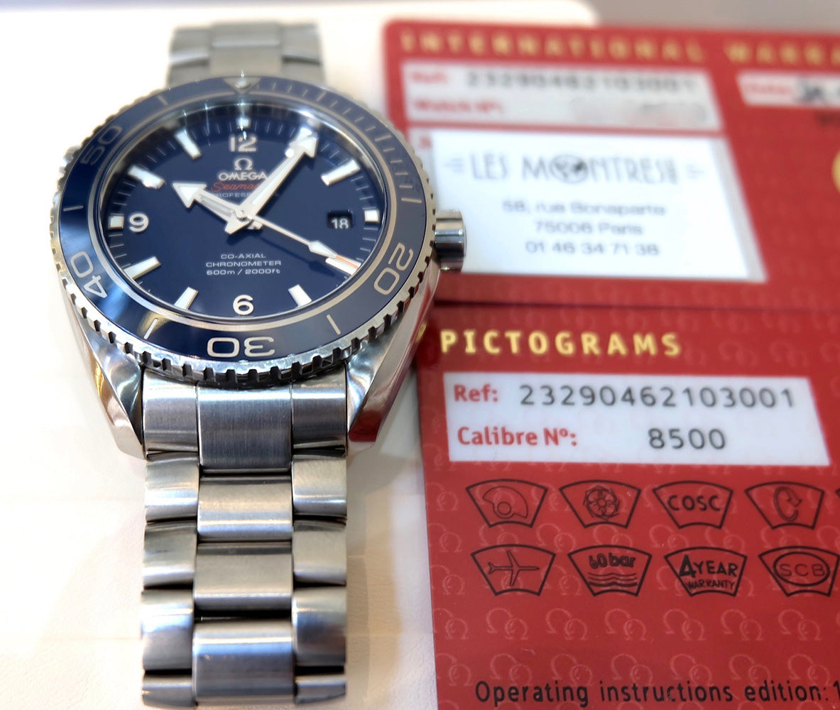 Omega Seamaster Planet Ocean Full set Première main 2019 Liquid Metal