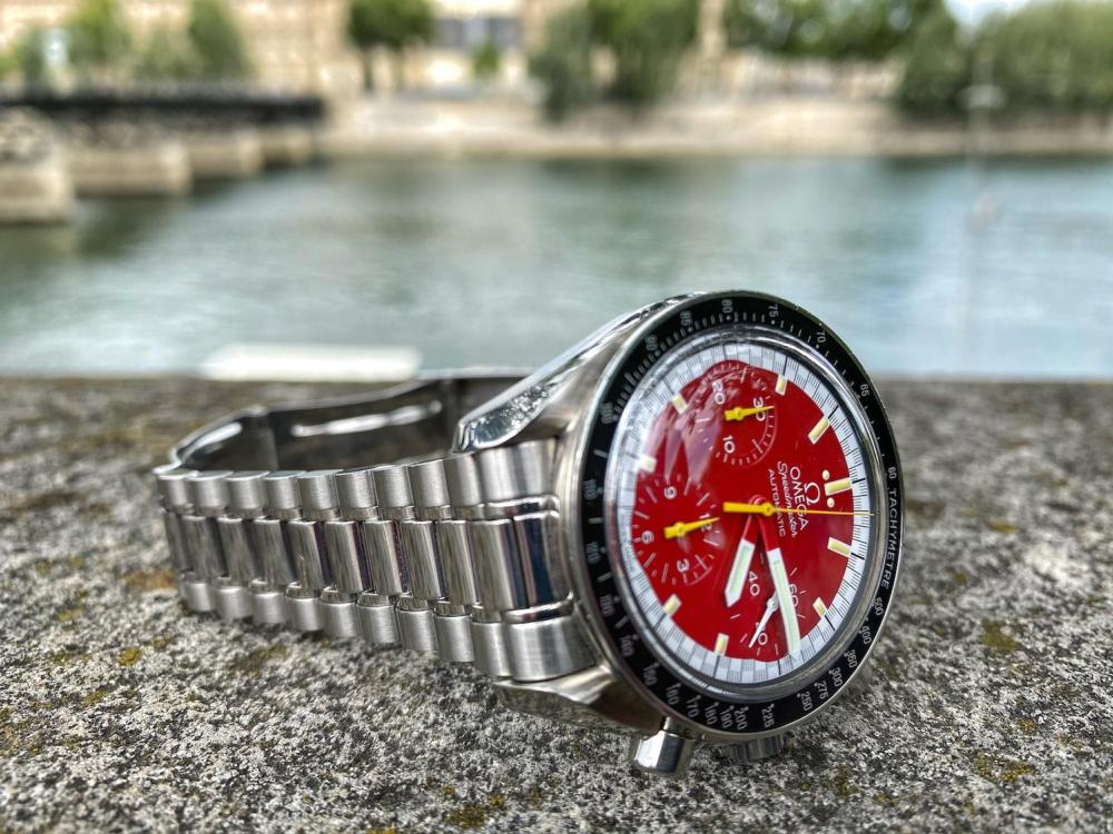 Omega Speedmaster Reduced Michael Schumacher Ferrari Red ST 175.0032.R00