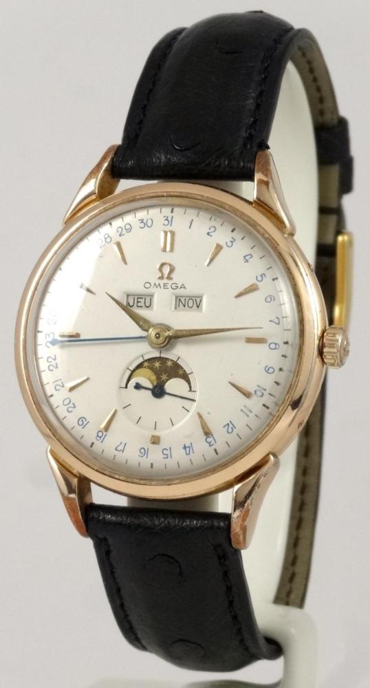 Cosmic triple Calendrier Phase de lune Or Rose plaqué 37,5mm