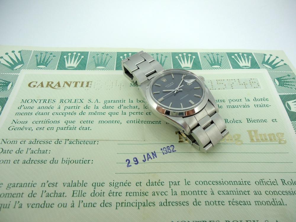 Rolex Oyster Date Réf 6694 cadran ardoise