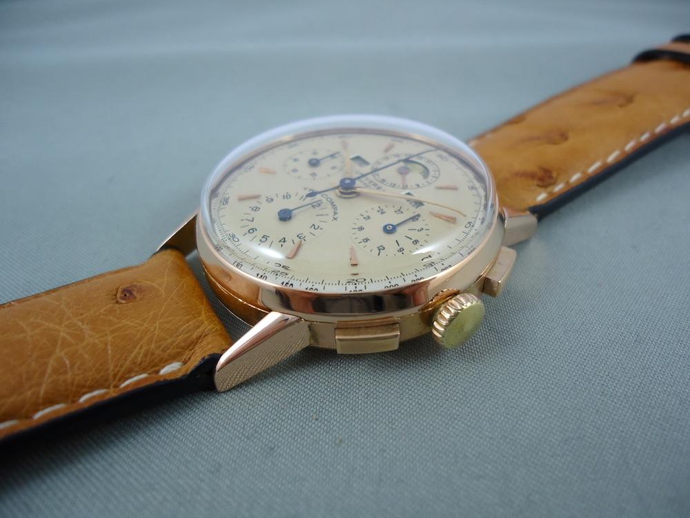 Universal Chrono Tri-Compax Grande Taille Or rose