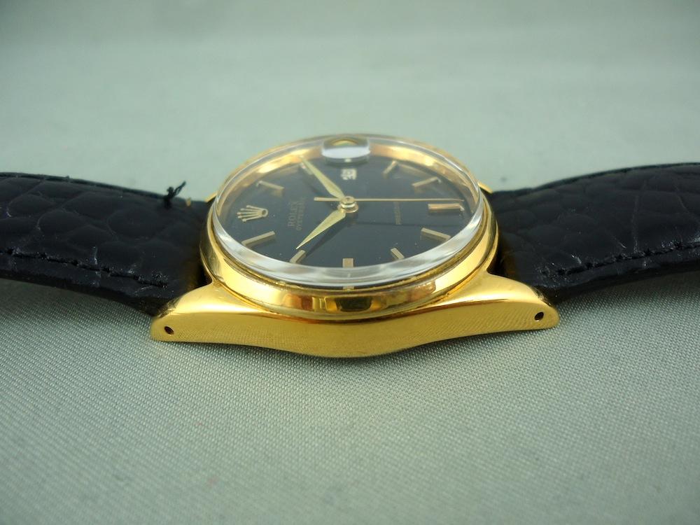 Rolex Date or & acier cadran noir Réf 6694