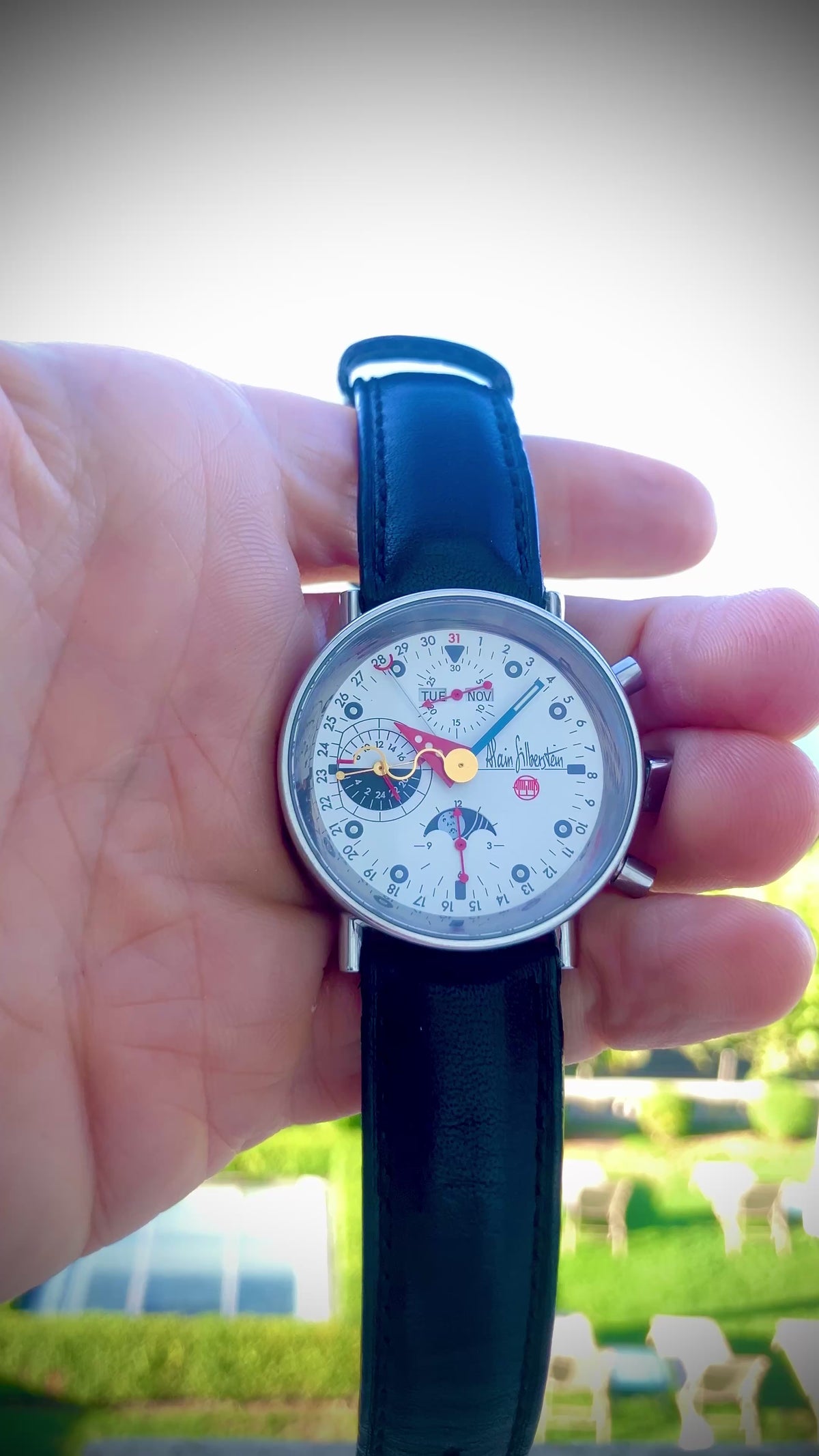 Charger la vidéo : Alain Silberstein Triple Calendrier Krono 2 moon Phase ultra Collector