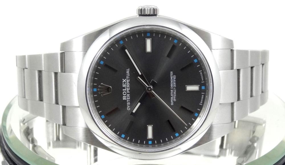 Rolex Oyster Perpetual 39 cadran Ruthenium de 2017