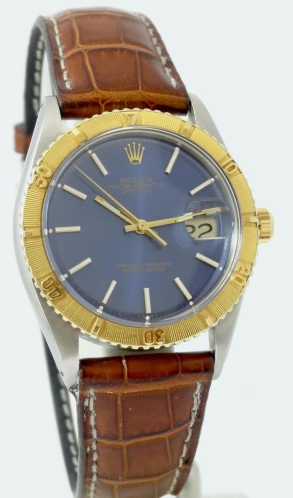 Rolex Turnograph or & acier cadran Bleu Circa 1971
