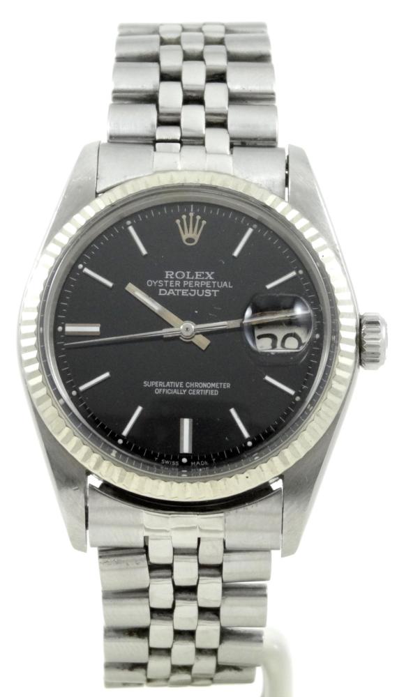 Rolex Datejust réf 1601 Cadran noir laqué