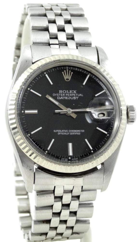Rolex Datejust réf 1601 Cadran noir laqué