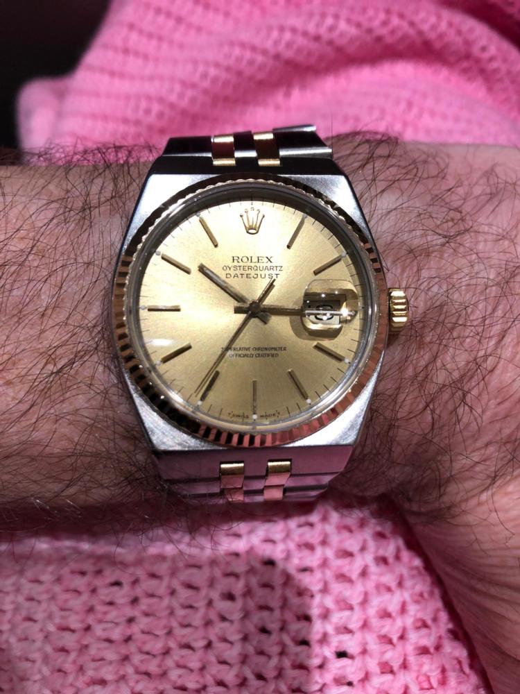 Rolex Datejust Oysterquartz or & acier avec sa boite Circa 1989