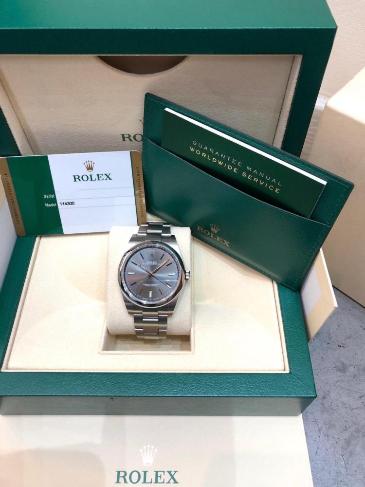 Rolex Oyster Perpetual 39 cadran Ruthenium de 2017