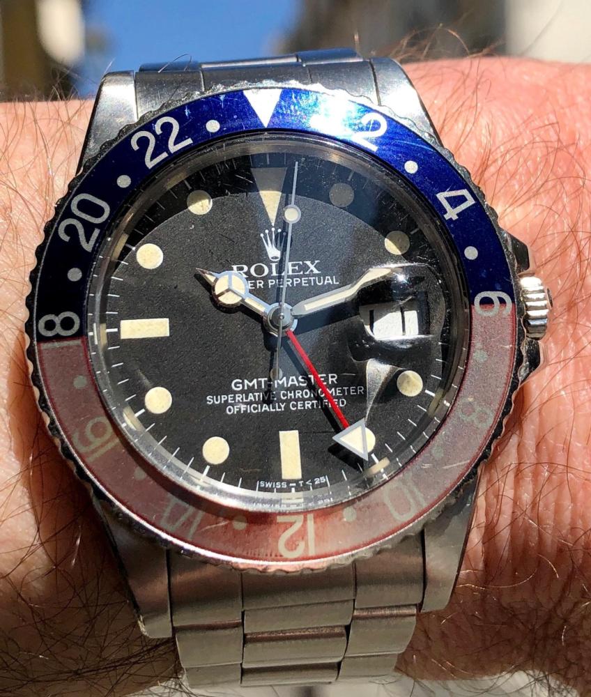 Rolex GMT lunette Pepsi Circa 1983