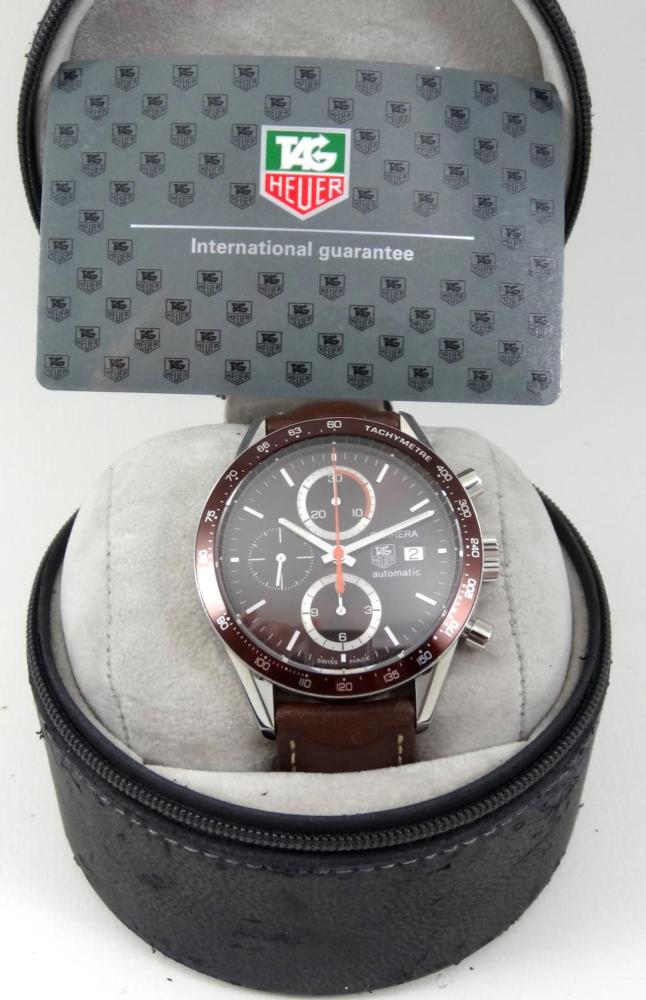 Tag Heuer Carrera Burgundy CV2013-3 Boite et papiers