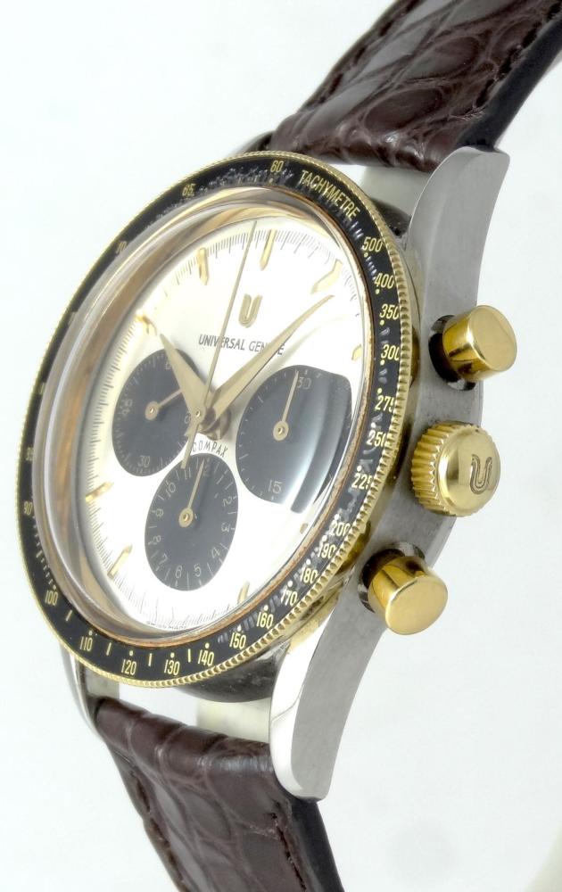 Universal Genève Chrono Compax Baby Nina Rindt Première main Jamais polie