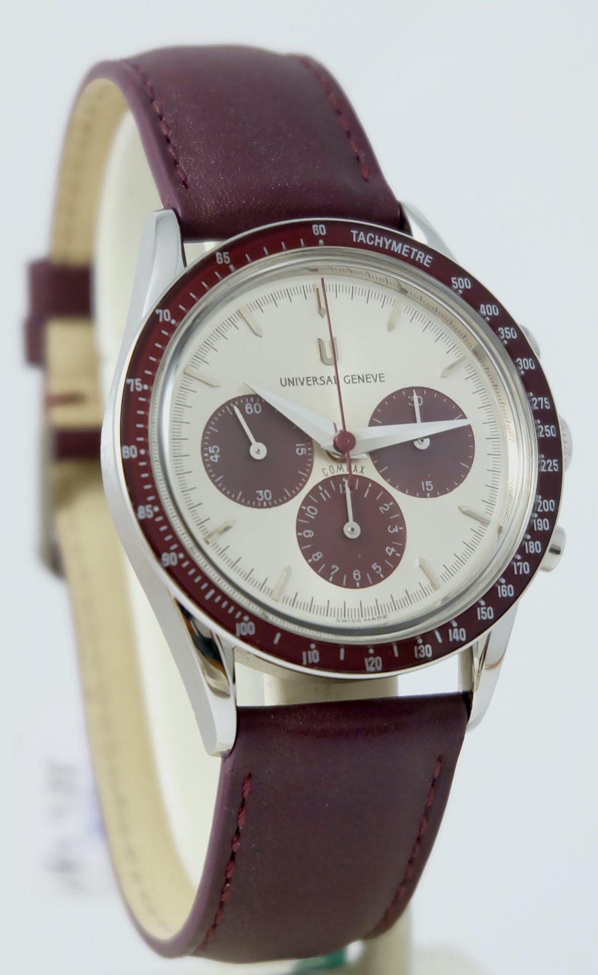 Universal Genève Chronographe Compax Burgundy Réf 884.485 full set