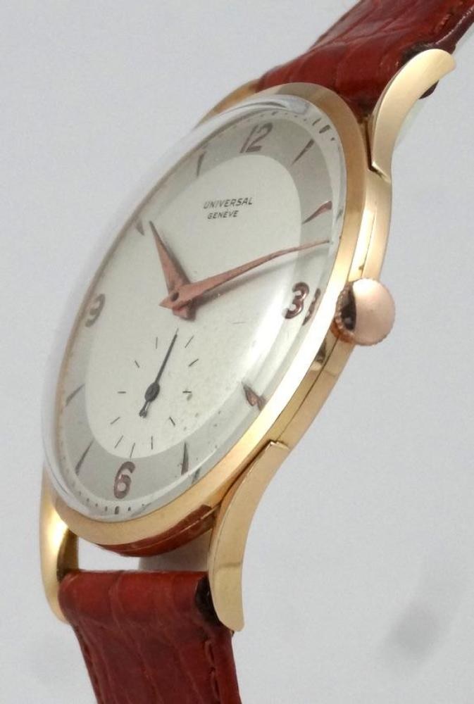 Universal Calatrava Or rose Oversize 37 Circa 1950