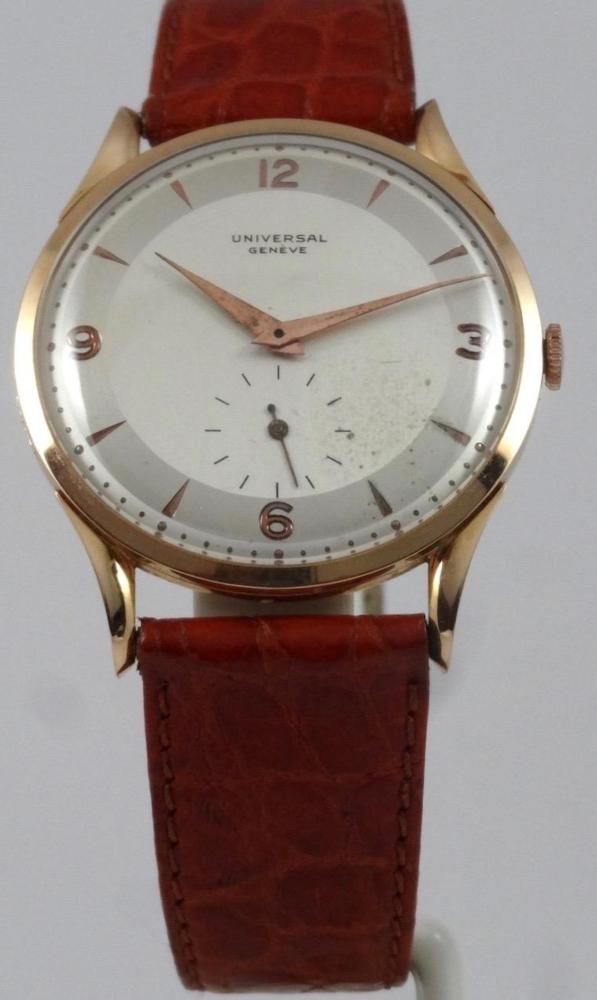 Universal Calatrava Or rose Oversize 37 Circa 1950