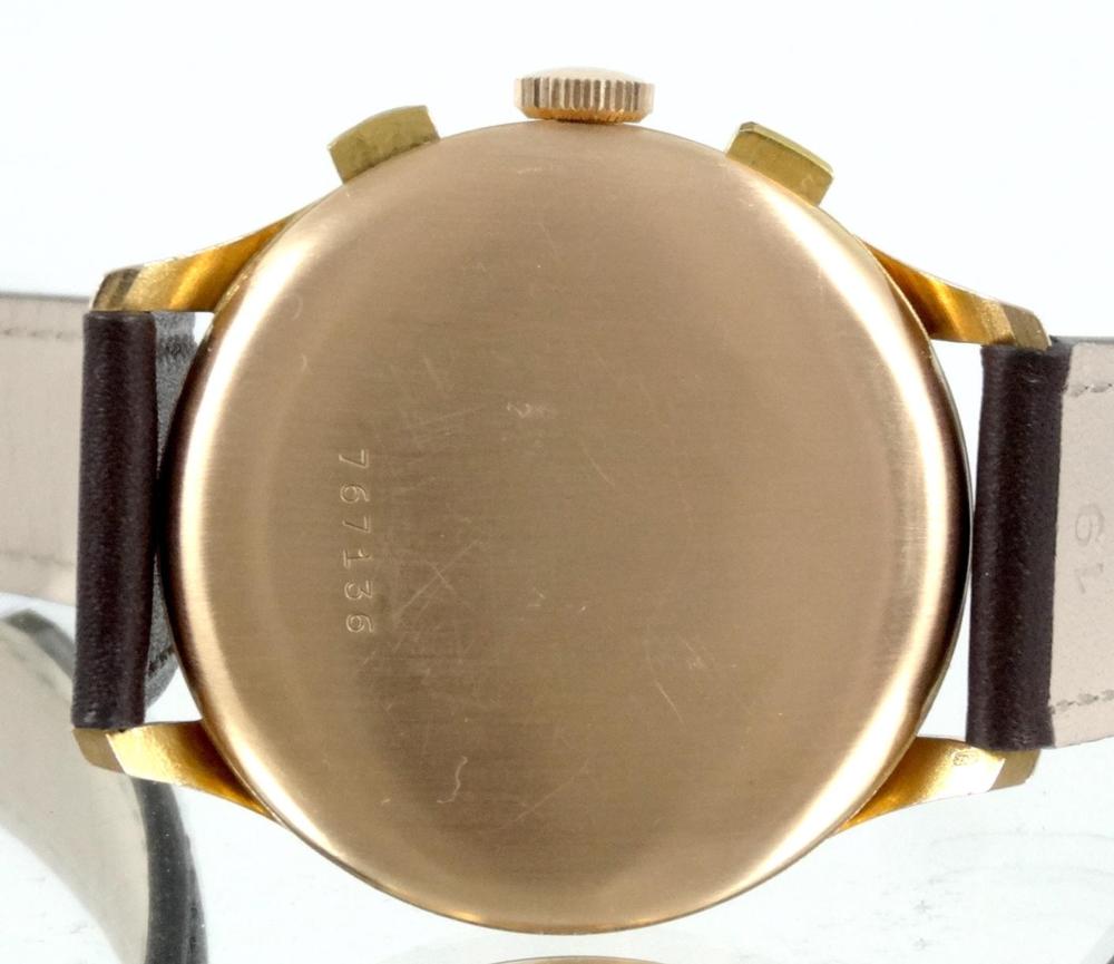 Zenith Bi-Compax Or rose grande taille 37mm année 50