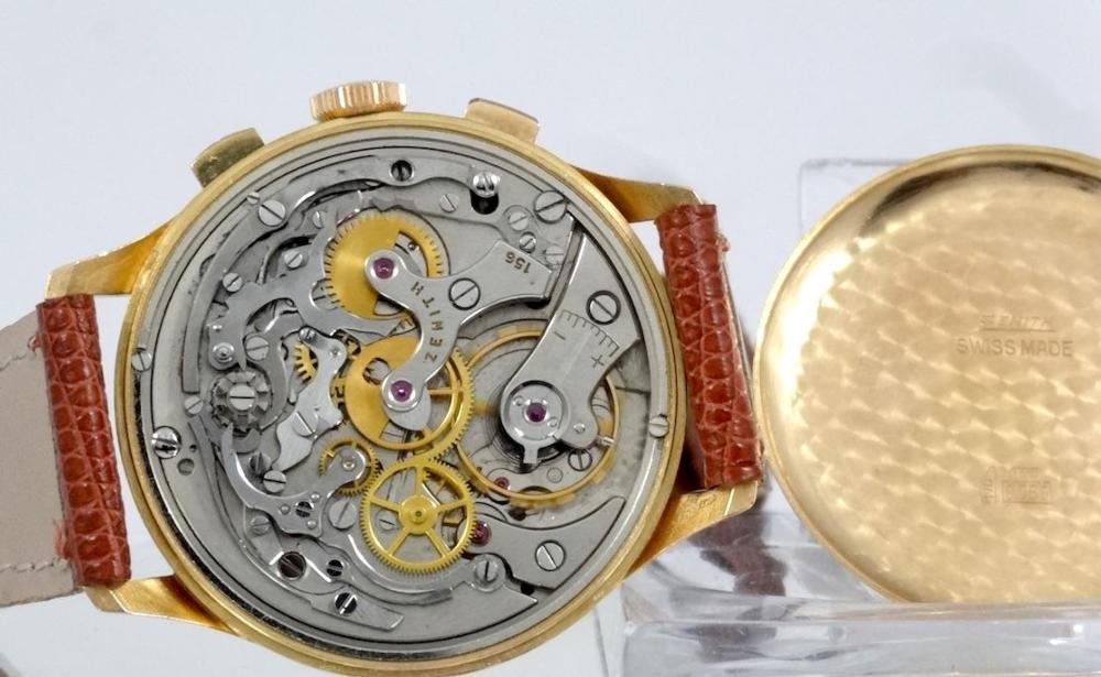 Zenith Bi-Compax Or rose grande taille 37mm année 50