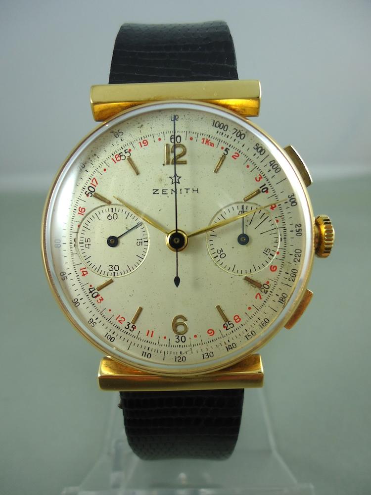 Zenith Chrono or jaune, deux compteurs